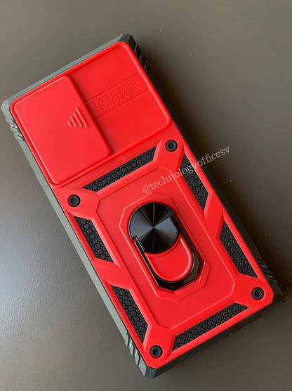 Militar Drop Case Rojo con negro