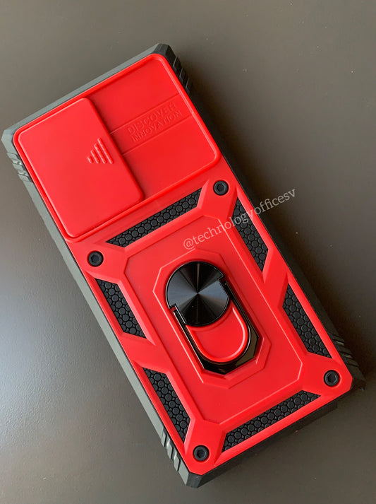 Militar Drop Case Rojo con negro