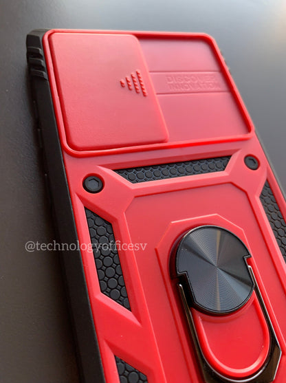 Militar Drop Case Rojo con negro